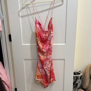 American Eagle Outfitters Pink and Orange Chemise